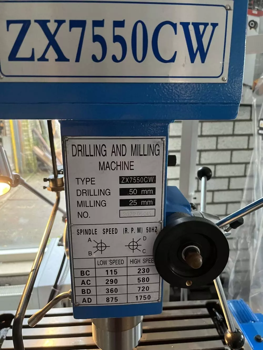 boorfrees machine ZX7550CW